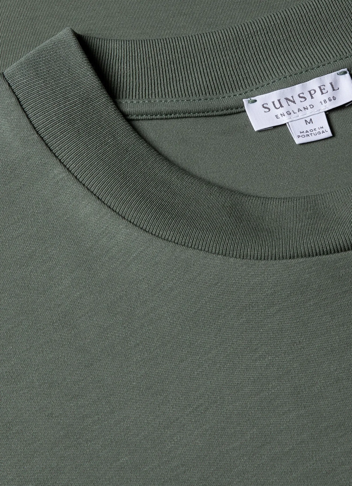 V neck Comfy All-Day Men's Relaxed Fit Heavyweight T-shirt in Dusk Green