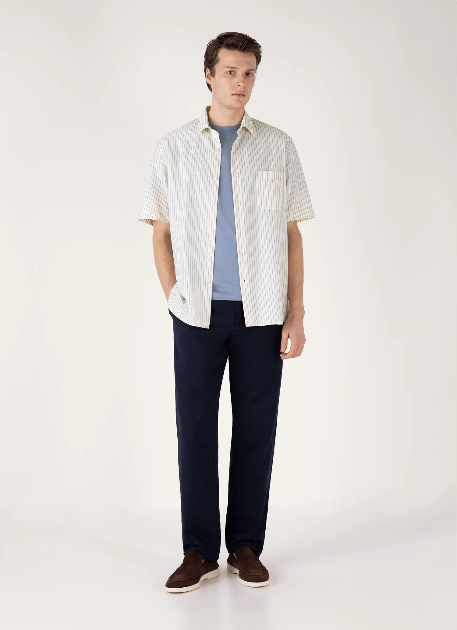 Breathable Layer Quick Slip Men's Classic T-shirt in Vintage Blue