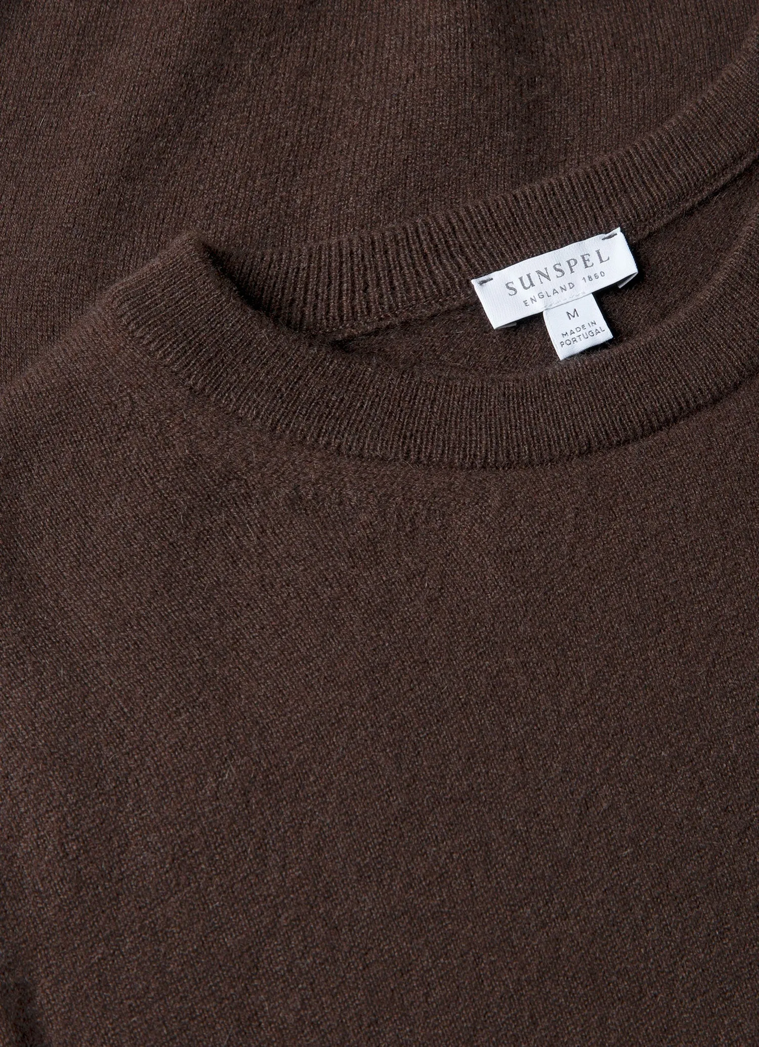 Men's Cashmere Crew Neck Jumper in Truffle Classic Casual