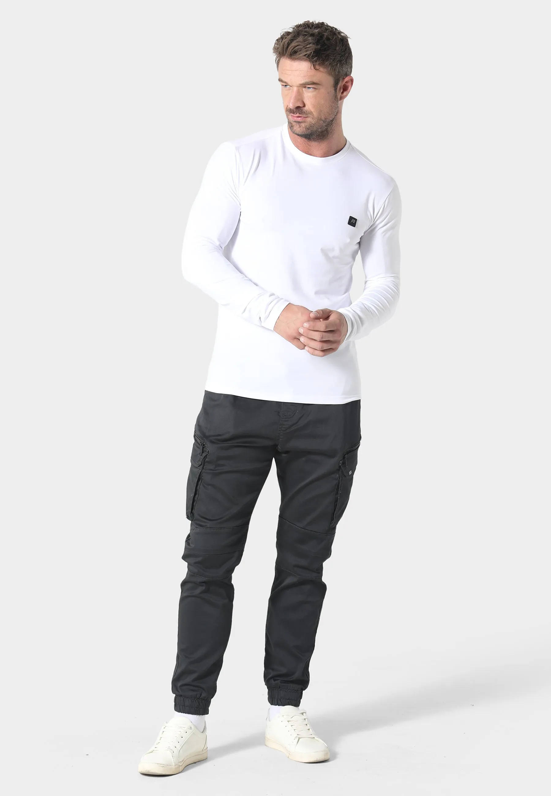 Ware Charcoal Cargo Pants Stay Flexible