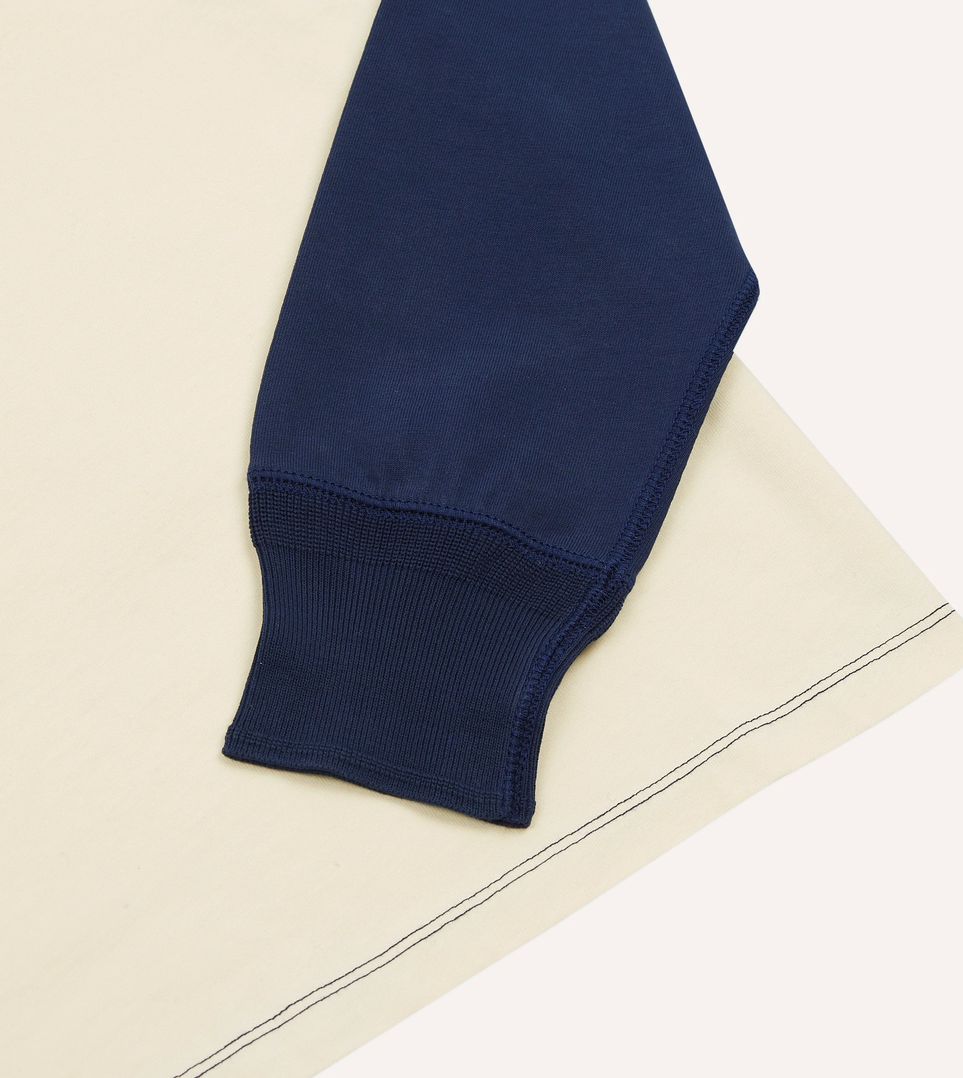 Ecru and Navy Raglan Sleeve Hiking T-Shirt Effortless Fit Stylish and Cozy