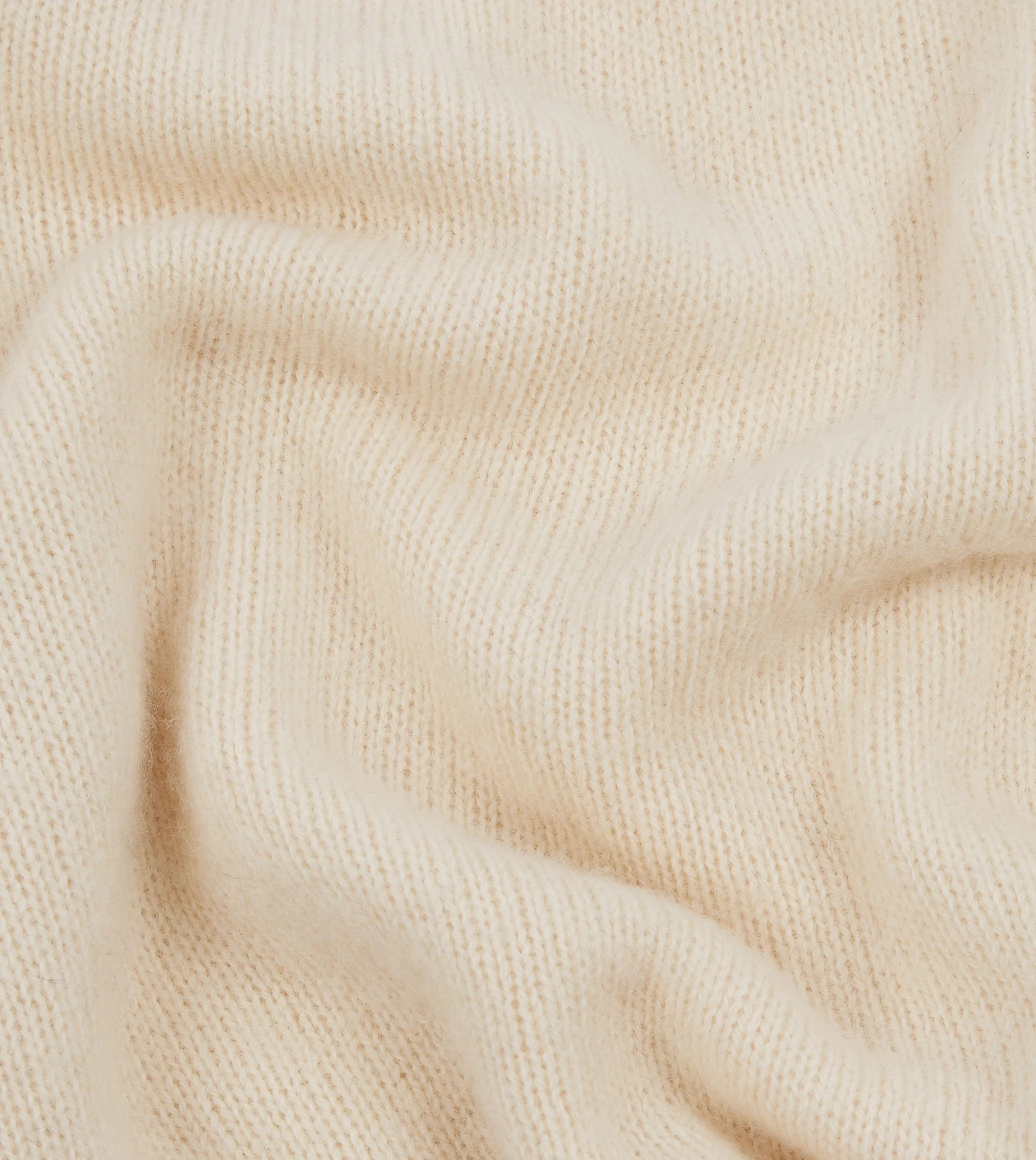 Ecru Brushed Shetland Crew Neck Jumper Chic Comforted