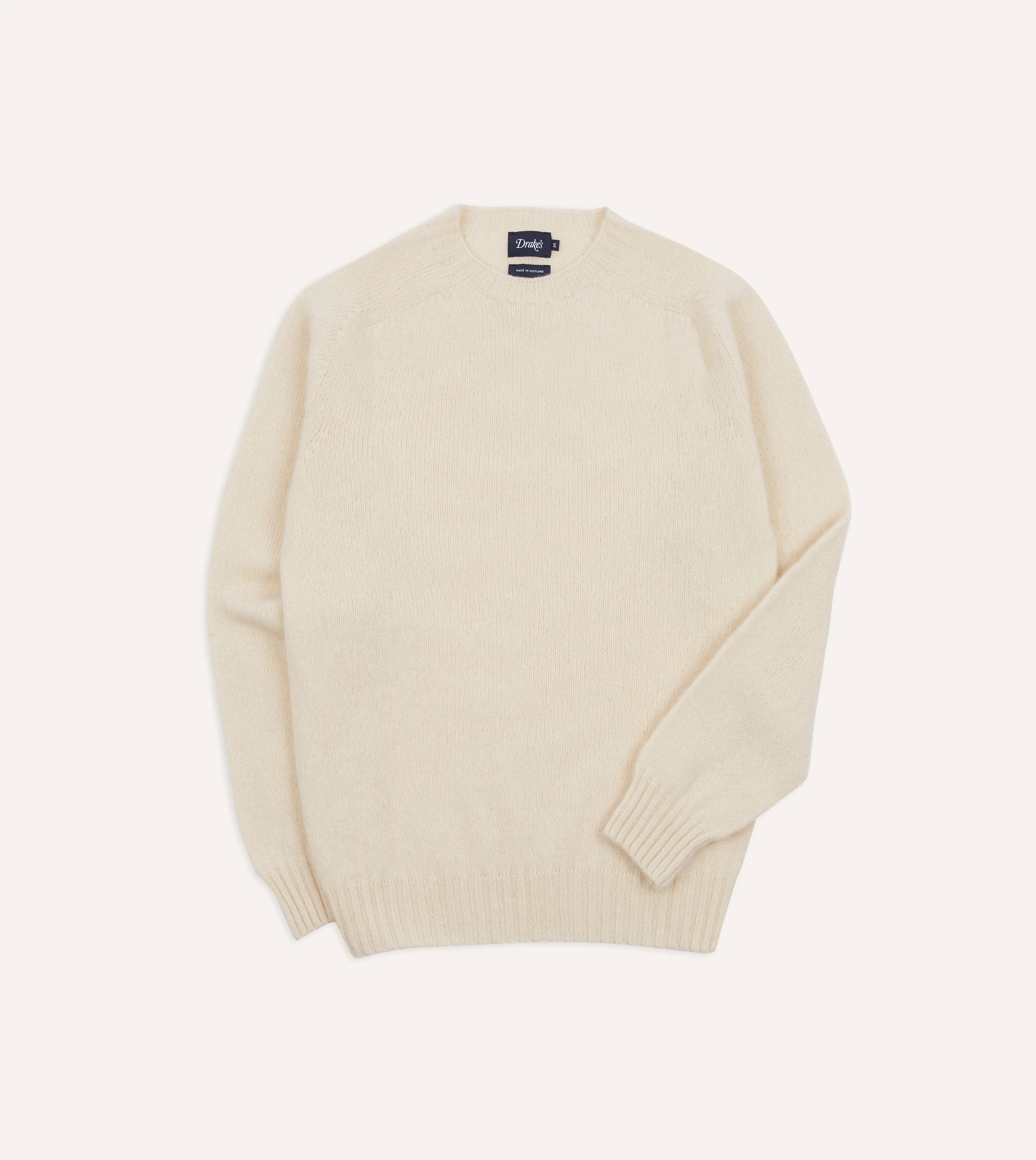 Yearlong Favorite Ecru Brushed Shetland Crew Neck Jumper