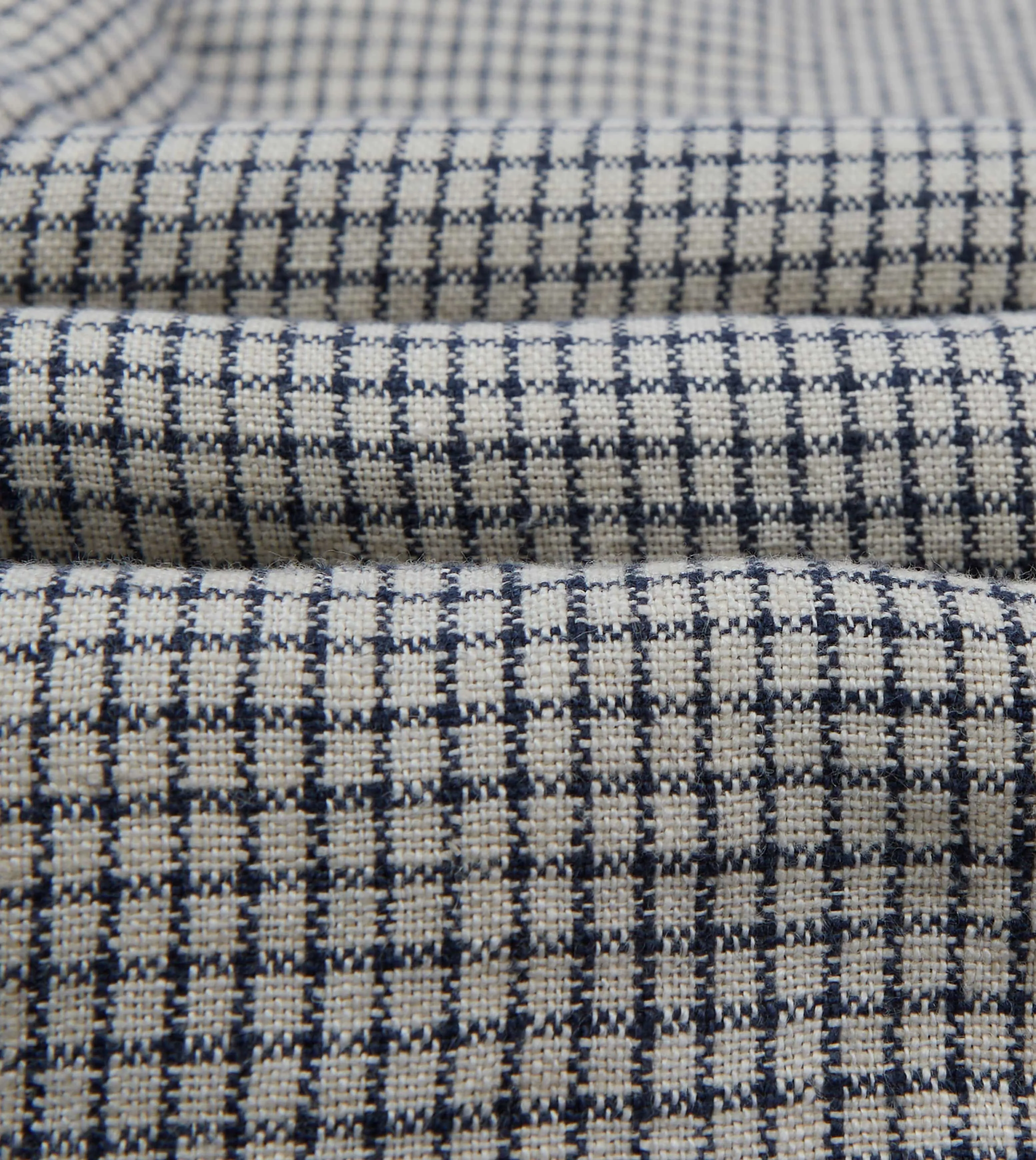 AdjustableCuffs Ecru Check Linen Forestiere Jacket