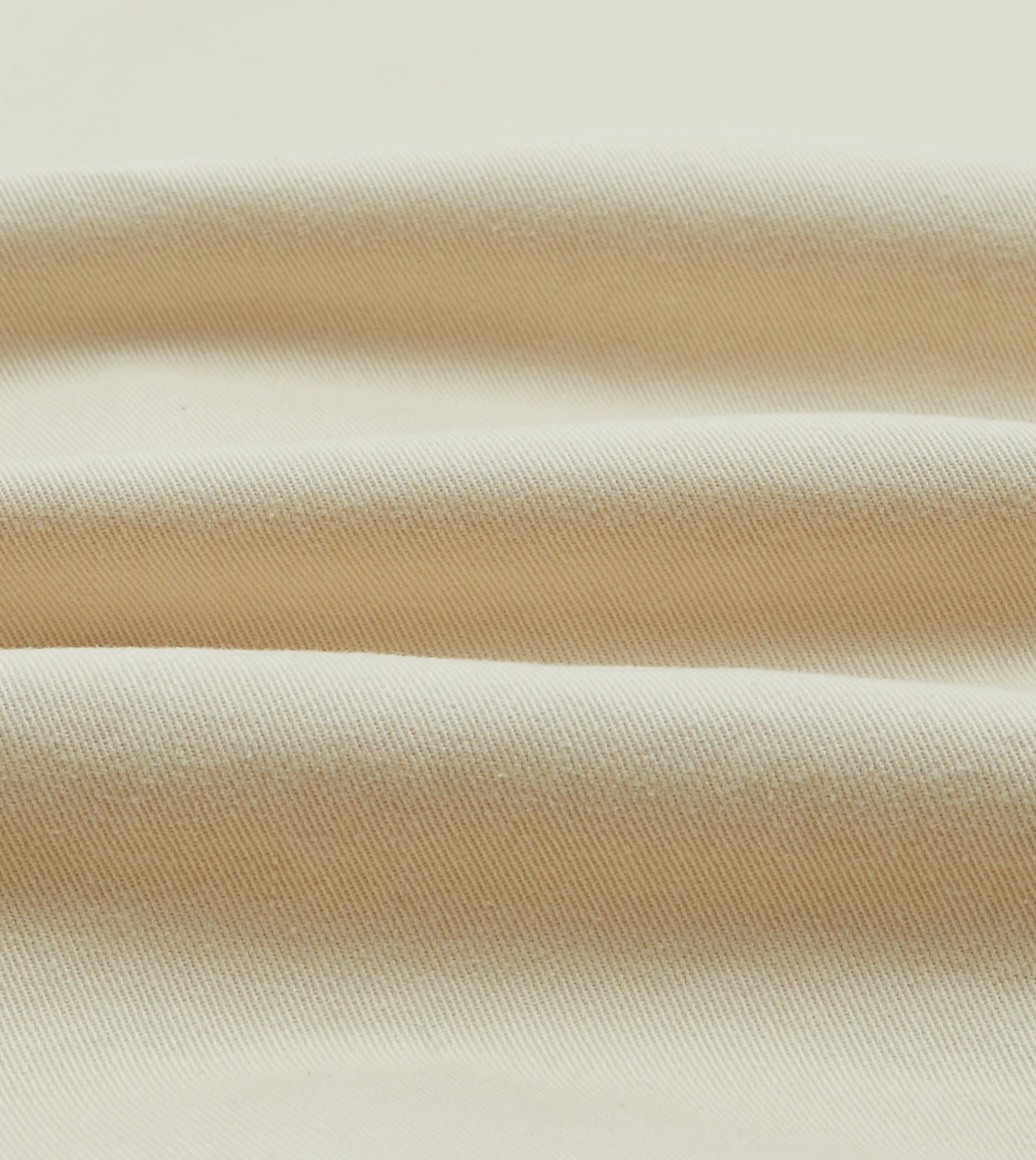 Double Layered Collar Abrasion Resistant Fabric Ecru Cotton Double-Breasted Chore Coat