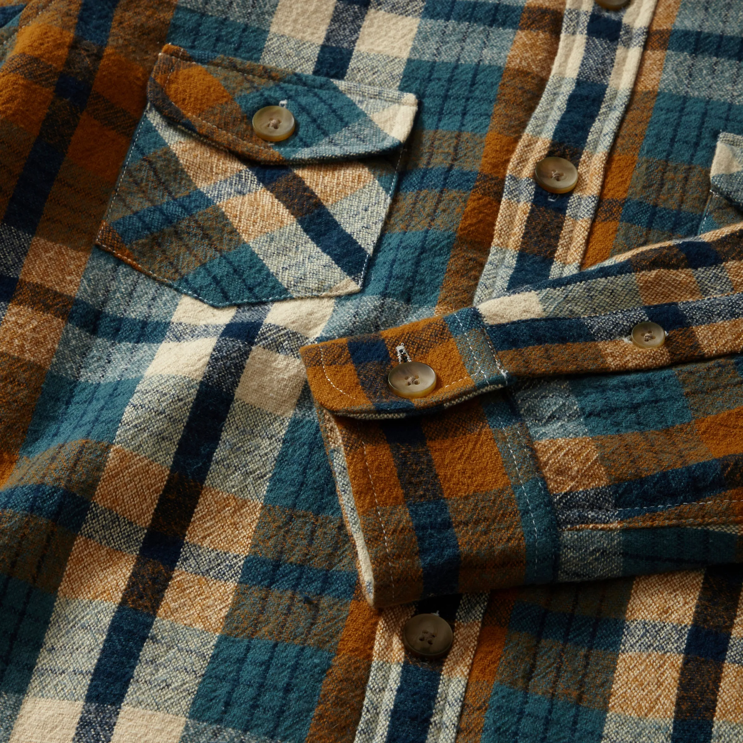 Edmund Sherpa Lined Shirt Jacket - Blue Biscuit anti slip grip