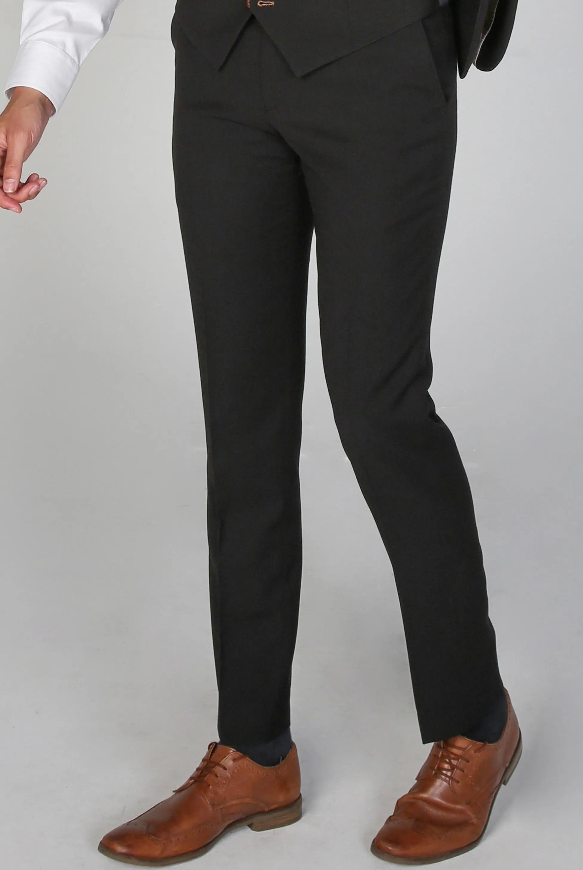 No Ride Up Men's Mayfair Black Trousers