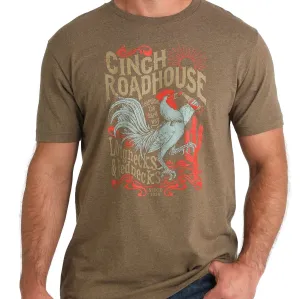 Classic Fit Daily Fashion Cinch Men's "Roadhouse" Graphic T-Shirt in Brown