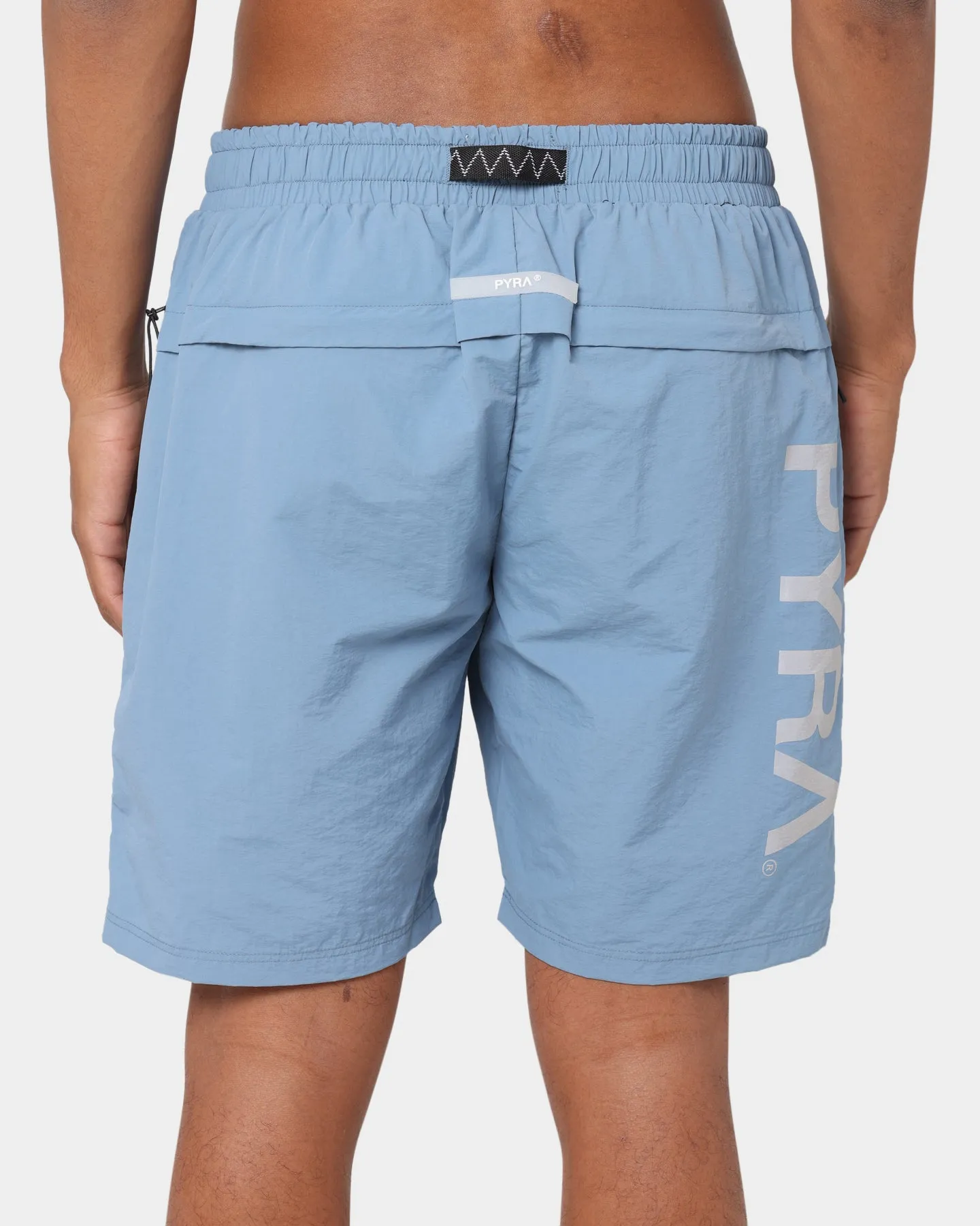 SoftInnerLining Snag Free Zipper PYRA Future Nylon Shorts Blue