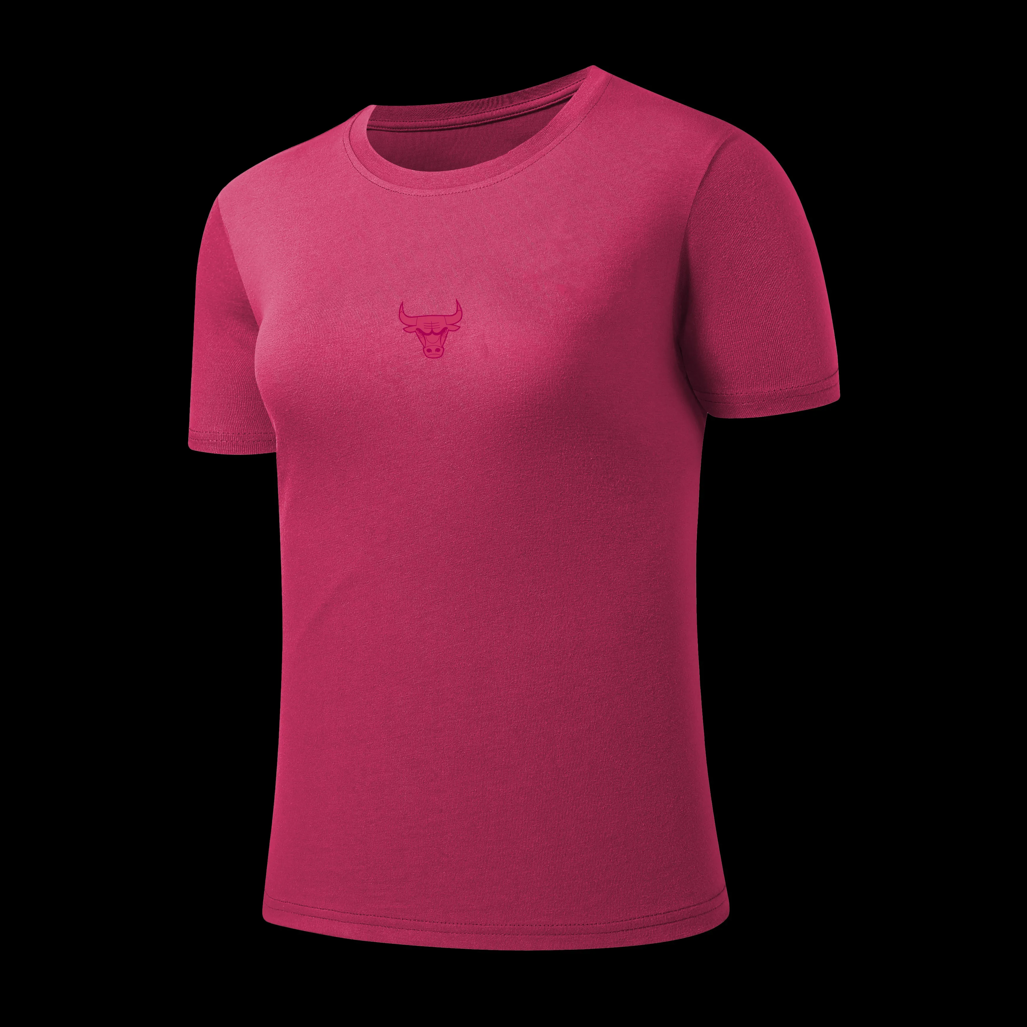 Bonded Seamless NBA Wordmark Back Embroidery Regular Fit T-shirt - PINK BULLS