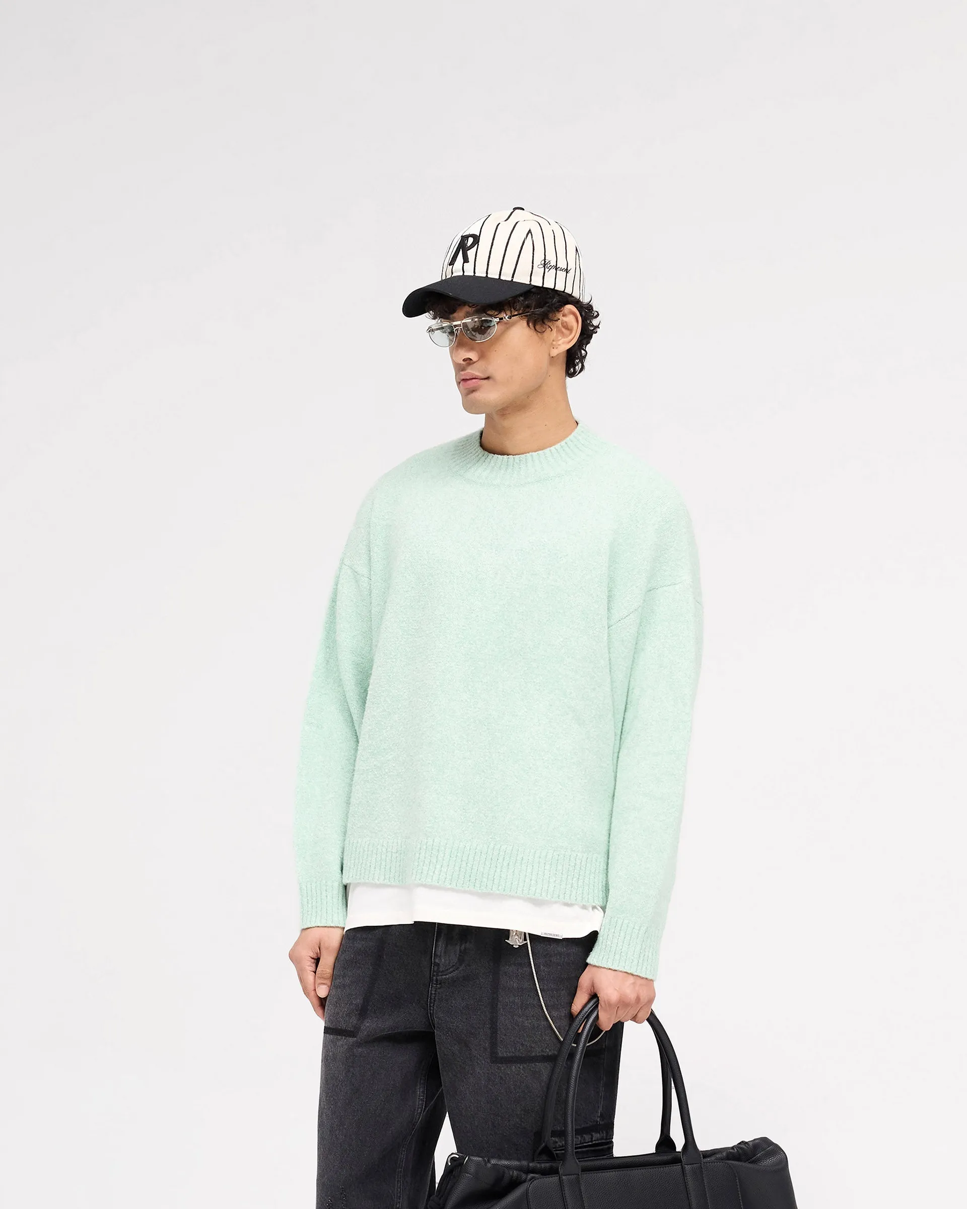 Evening Stroll Marled Knit Jumper - Matcha