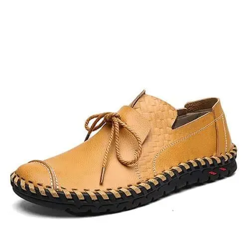 Edie - Slip-On Leather Loafers Train Ride Versatile Appeal