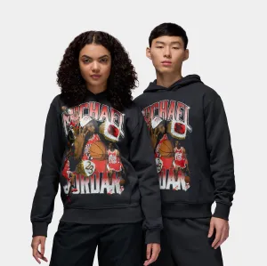 Flight Fleece 23 Michael Pullover Mens Hoodie (Black/Red) Cozy Layers