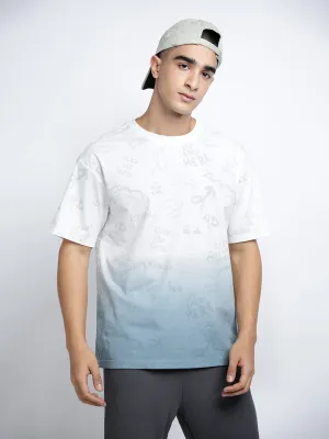 Match Fit Men's Typography White Short Sleeves Round Neck Regular Fit T-Shirt