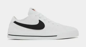 Court Legacy Canvas Mens Lifestyle Shoes (White) Dual Density Collar Foam Tensile Reinforced Eyelets