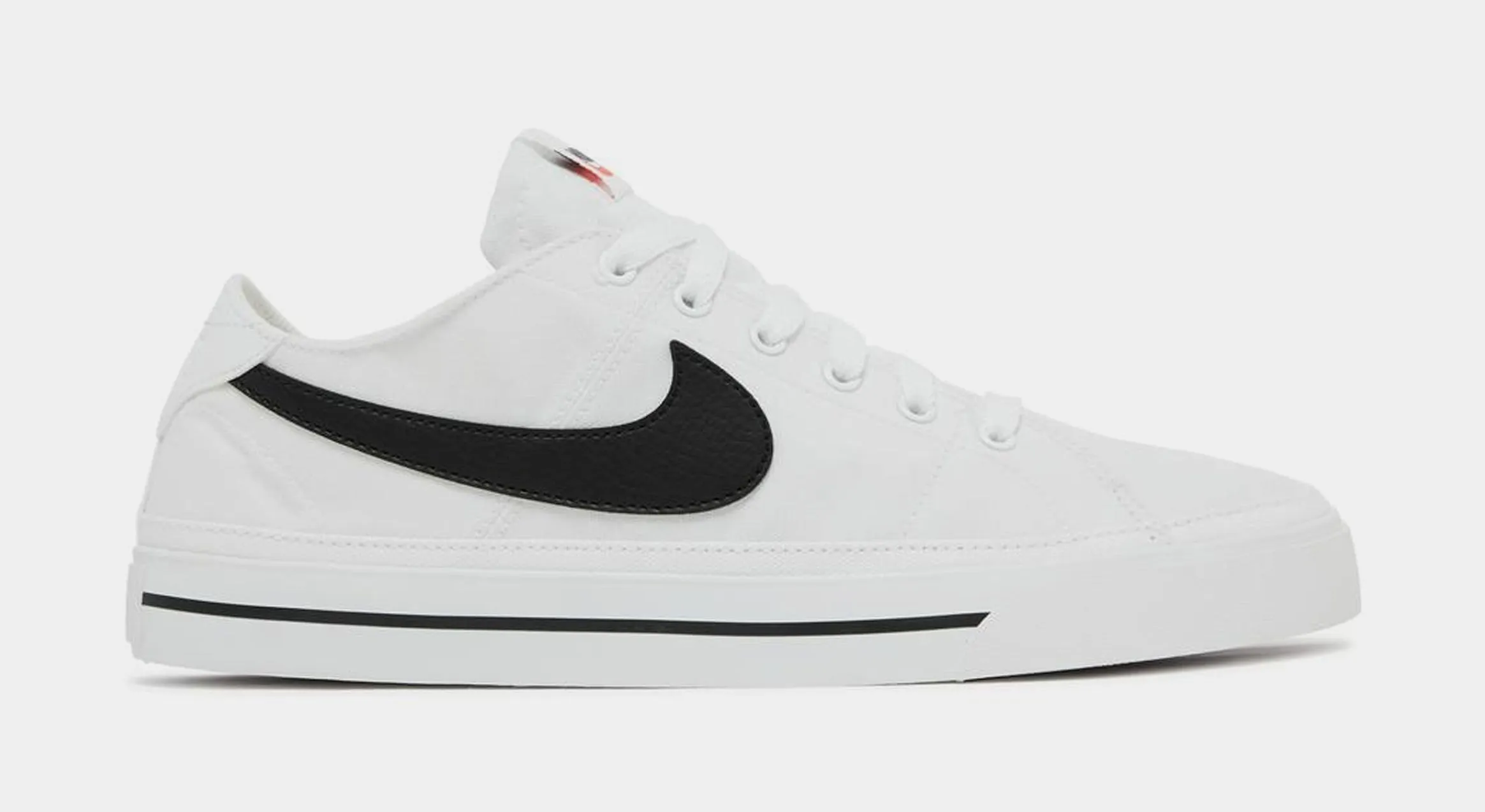 Court Legacy Canvas Mens Lifestyle Shoes (White) Dual Density Collar Foam Tensile Reinforced Eyelets