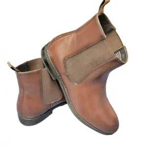 Men's Luka Chelsea Boots In Brown Grab Shade Breathable Material
