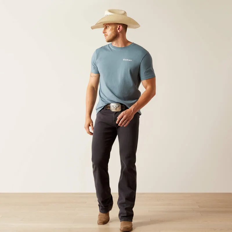 comfortable option Ariat Men's Eagle Rock Logo Graphic T-Shirt in Light Denim