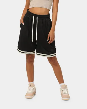 EN ES Team Basketball Shorts Black Leather shorts Sleek Cut