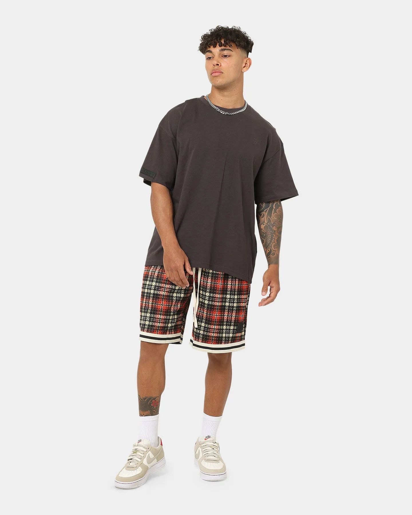 Quick design EN ES Team Basketball Shorts Red Plaid