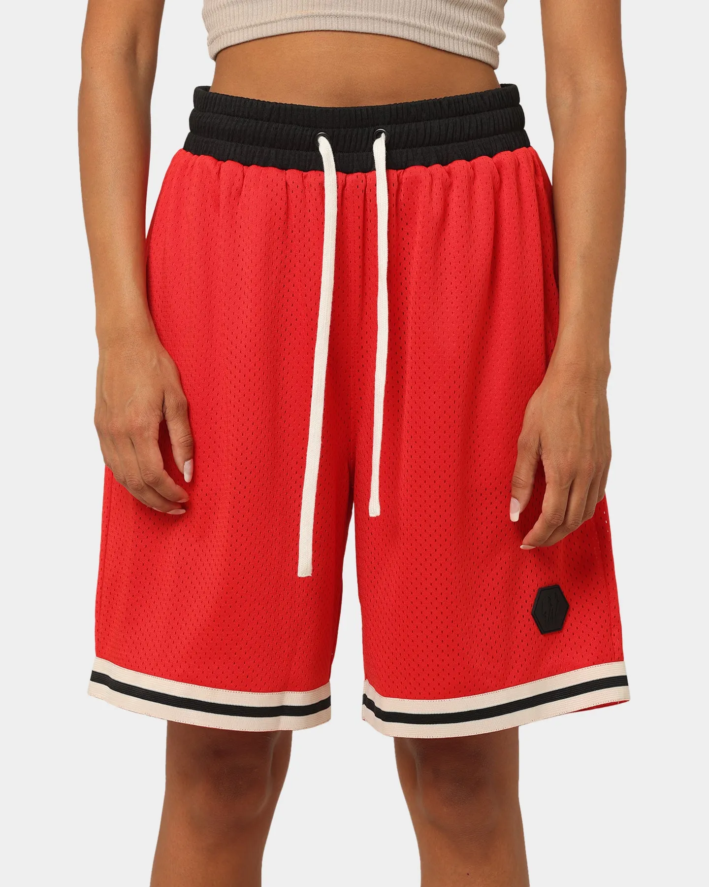 Stretch Comfort Tight Fit EN ES Team Basketball Shorts Red