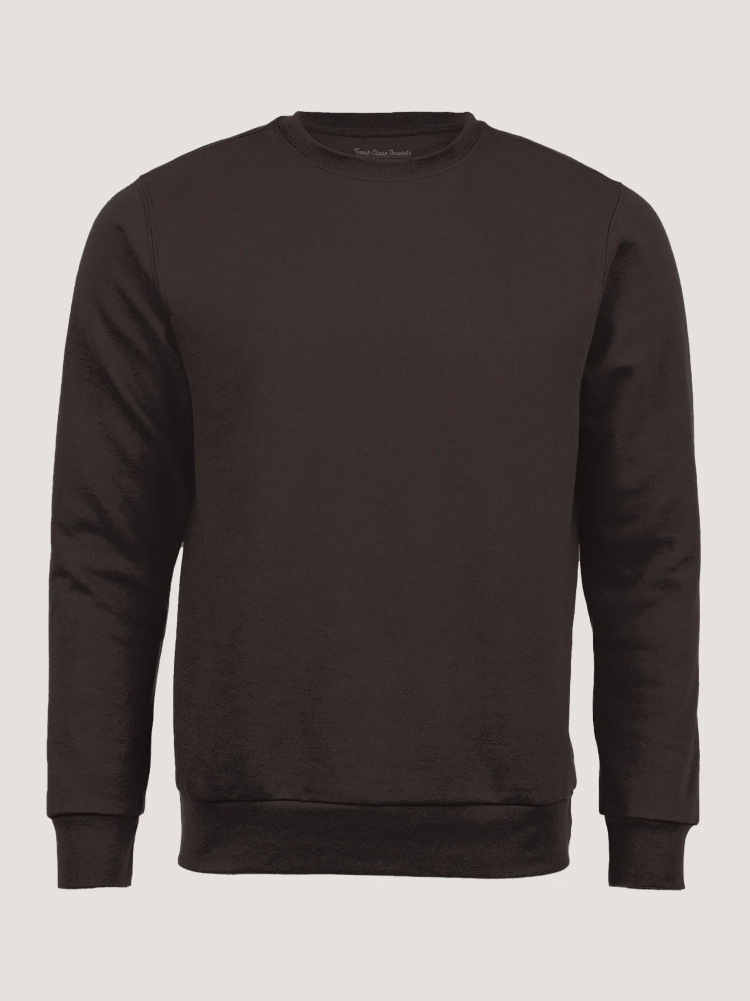 color fast Espresso Crew Sweatshirt