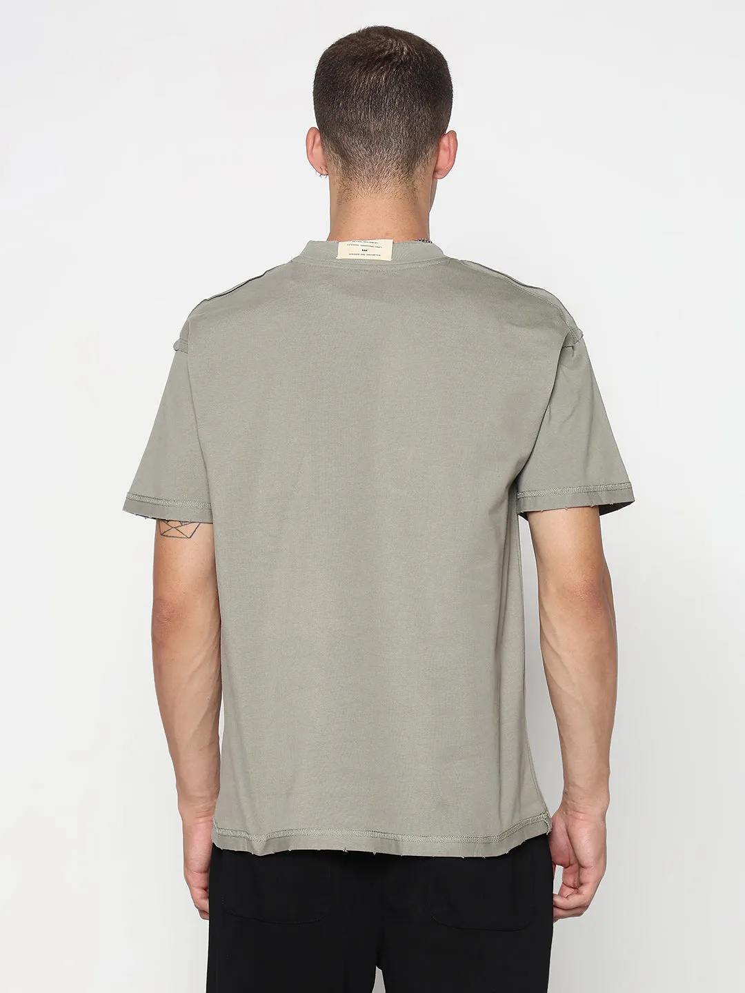 Romance Fit Men's Olive Regular Fit T-Shirt