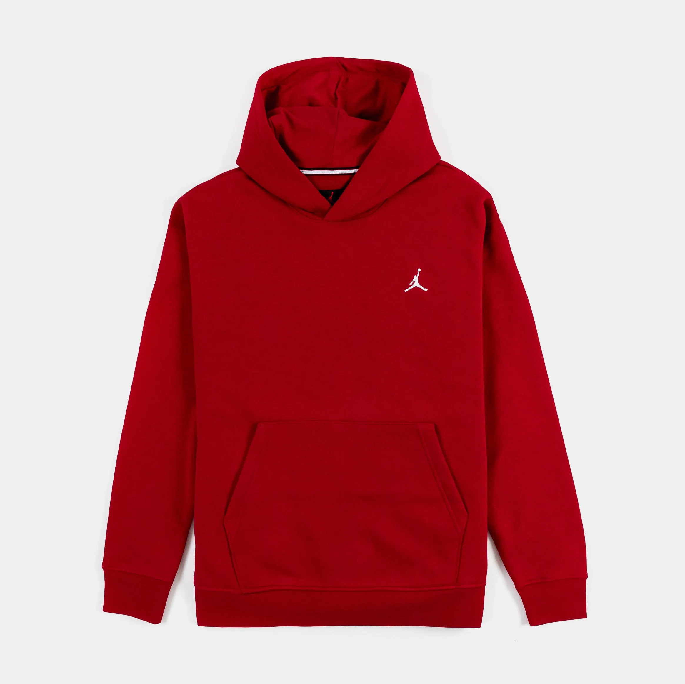 Essentials Fleece Pullover Mens Hoodie (Red) Running wear Comfy Wearable