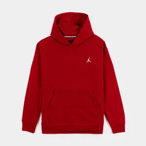 Custom made Essentials Fleece Pullover Mens Hoodie (Red)