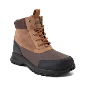 UGG Emmett 896876 Duck Boots Men's US 8 Chestnut Leather Waterproof Ankle DWA627 Smart Tread Elite Shade