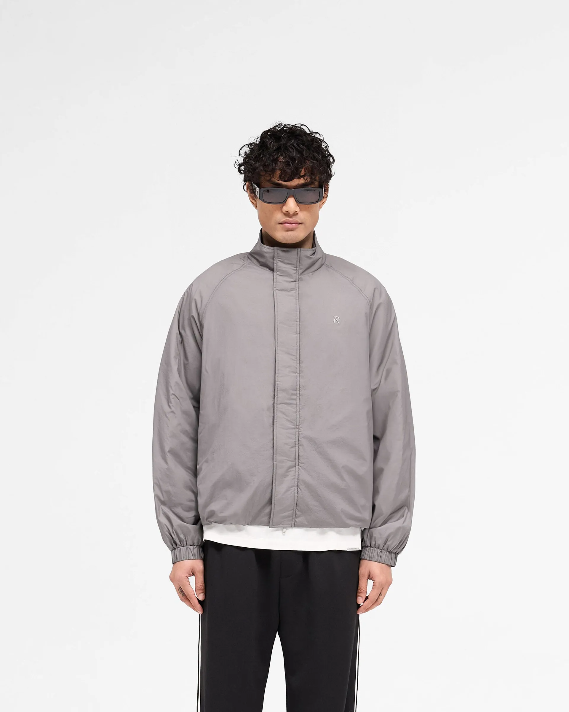 Funnel Neck Jacket - Stone Lightweight Comfort