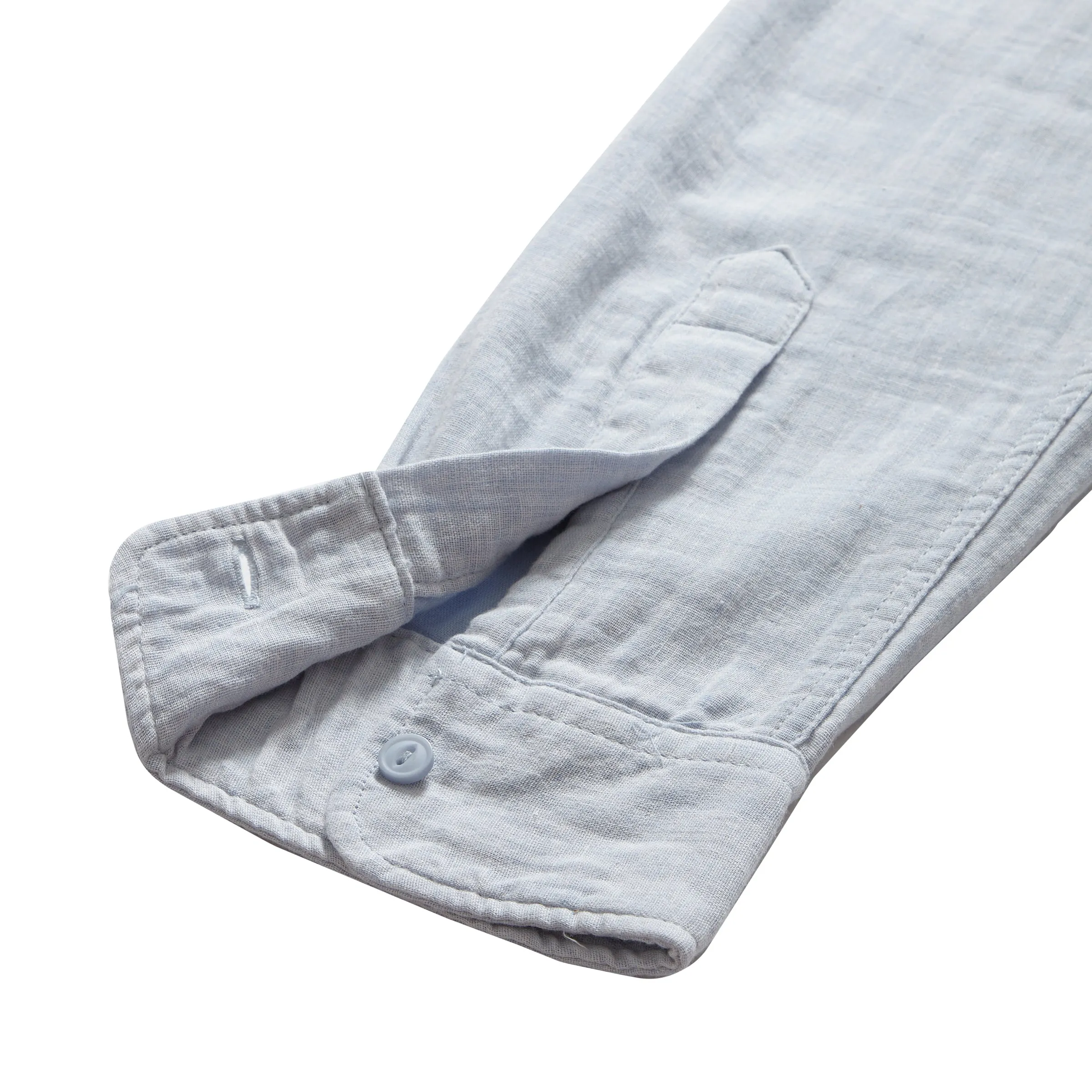 WrinkleResistant Sport Flex Fit Hammond Double Cloth Shirt - Blue Chambray