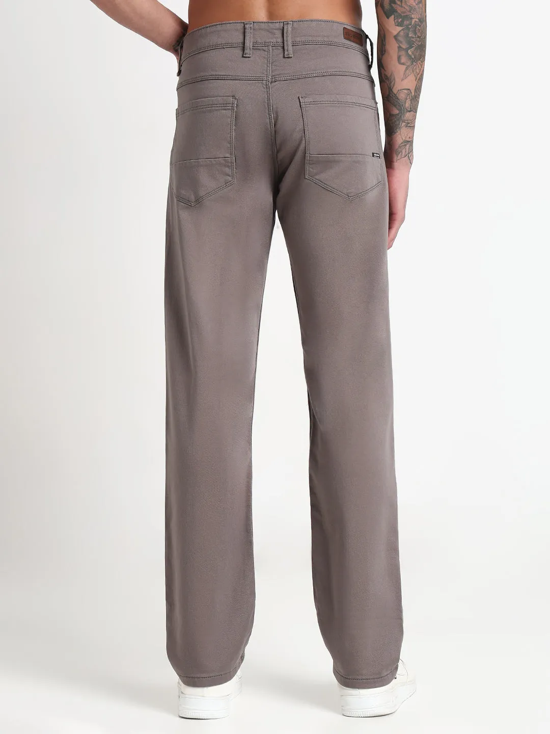 Men's Grey Straight Fit Denim Jeans Professional Wear Weekend Warrior