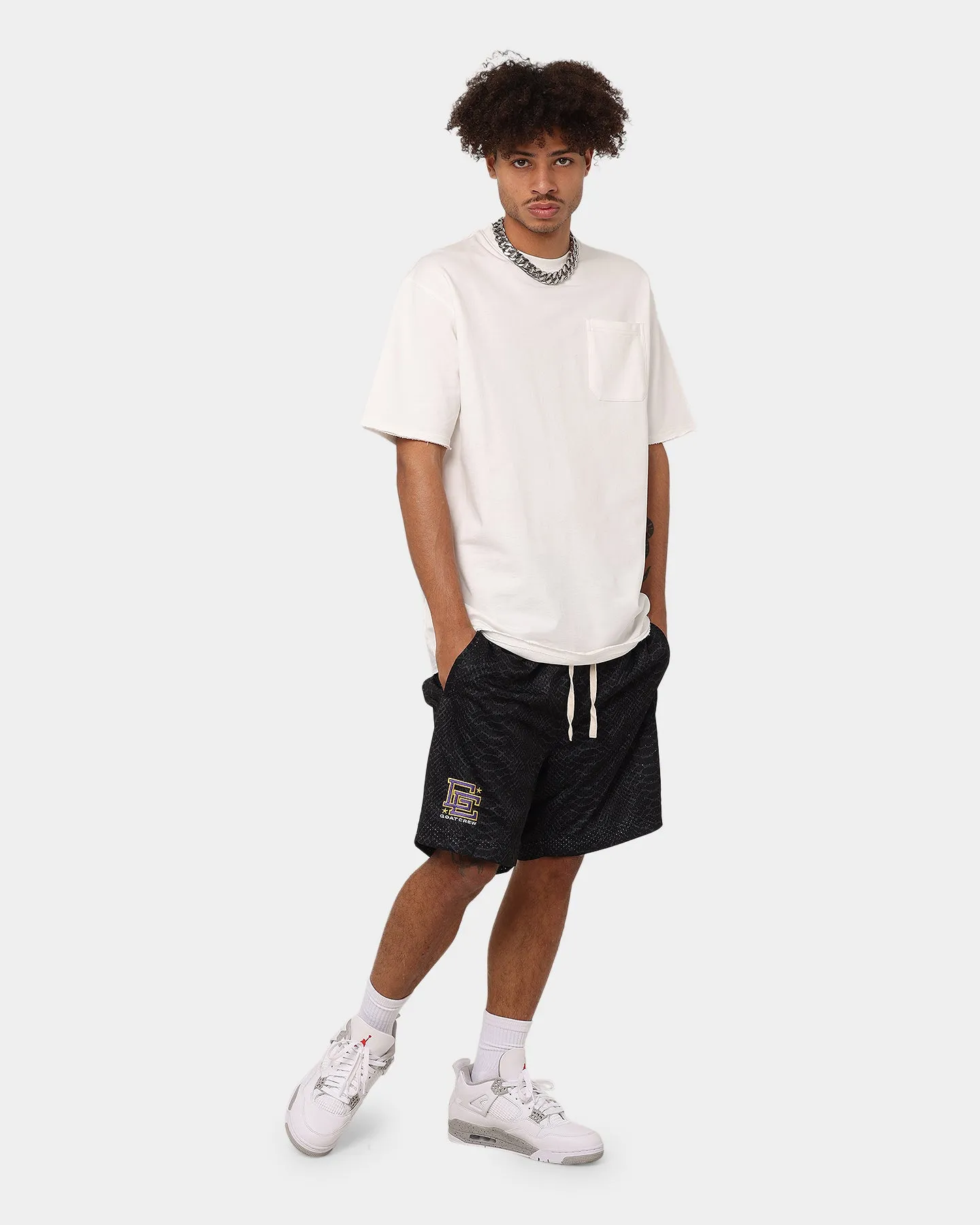 Goat Crew Serpent Ball Shorts Black High Rise Waist service industry