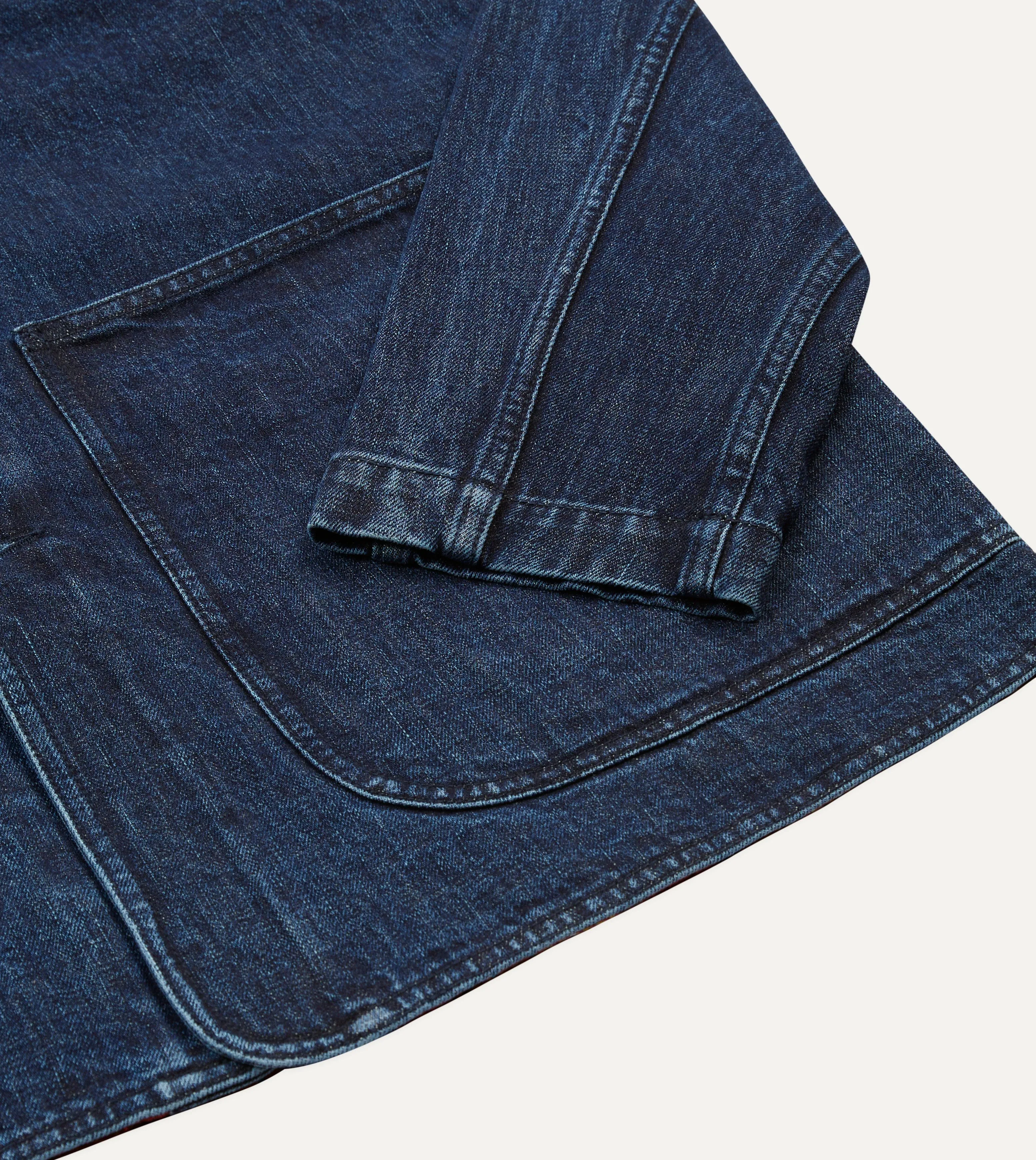 Indigo Wash Denim Field Jacket Layering Compatible Cut Airflow Ventilation System
