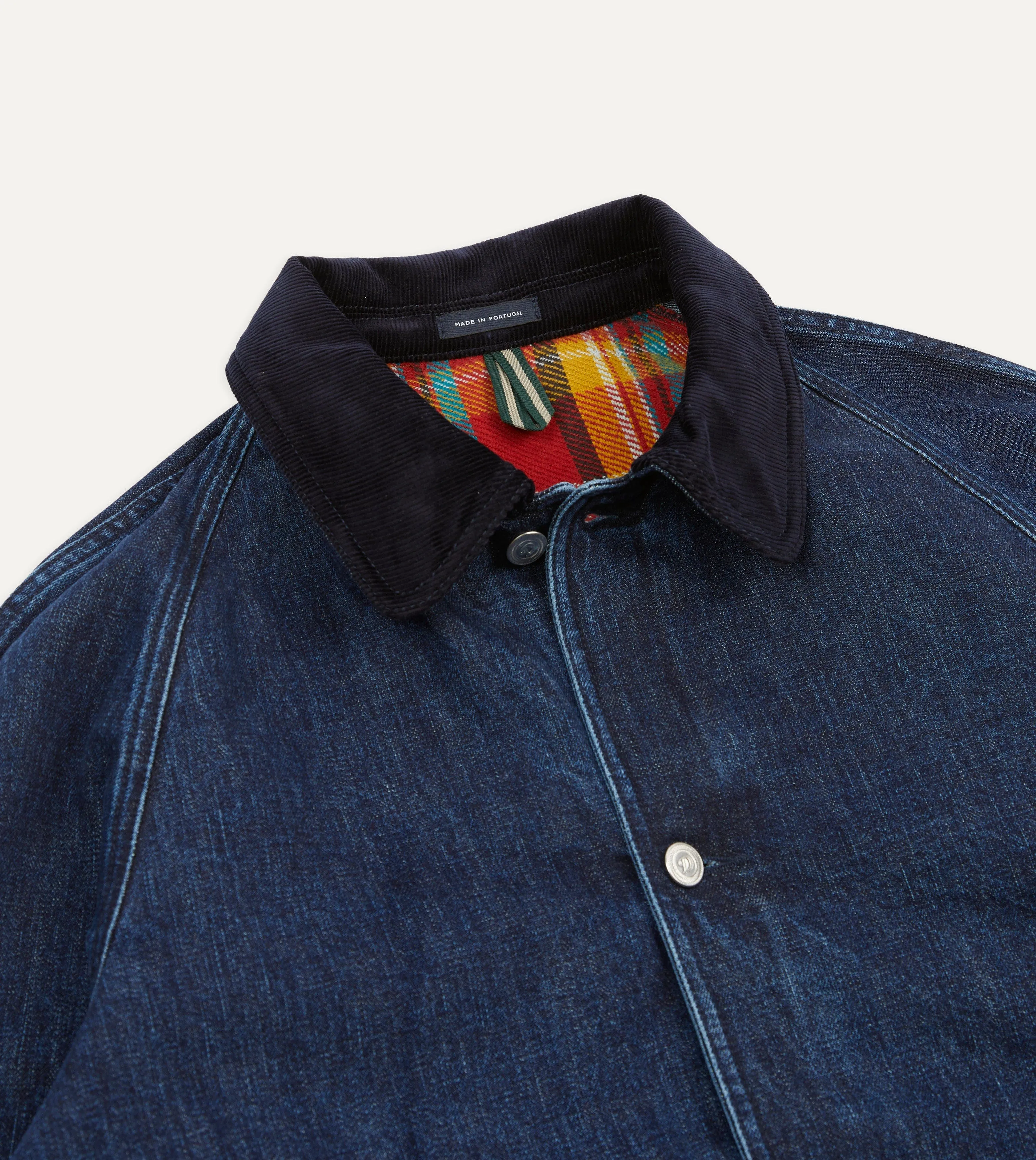 Anti Static Lining Windbreaker Style Indigo Wash Denim Field Jacket