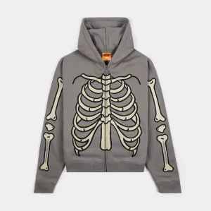 Disney Mickey and Friends By Shoe Palace Skeleton Zip Up Mens Hoodie (Grey/Black) Road Trip Daily Fit