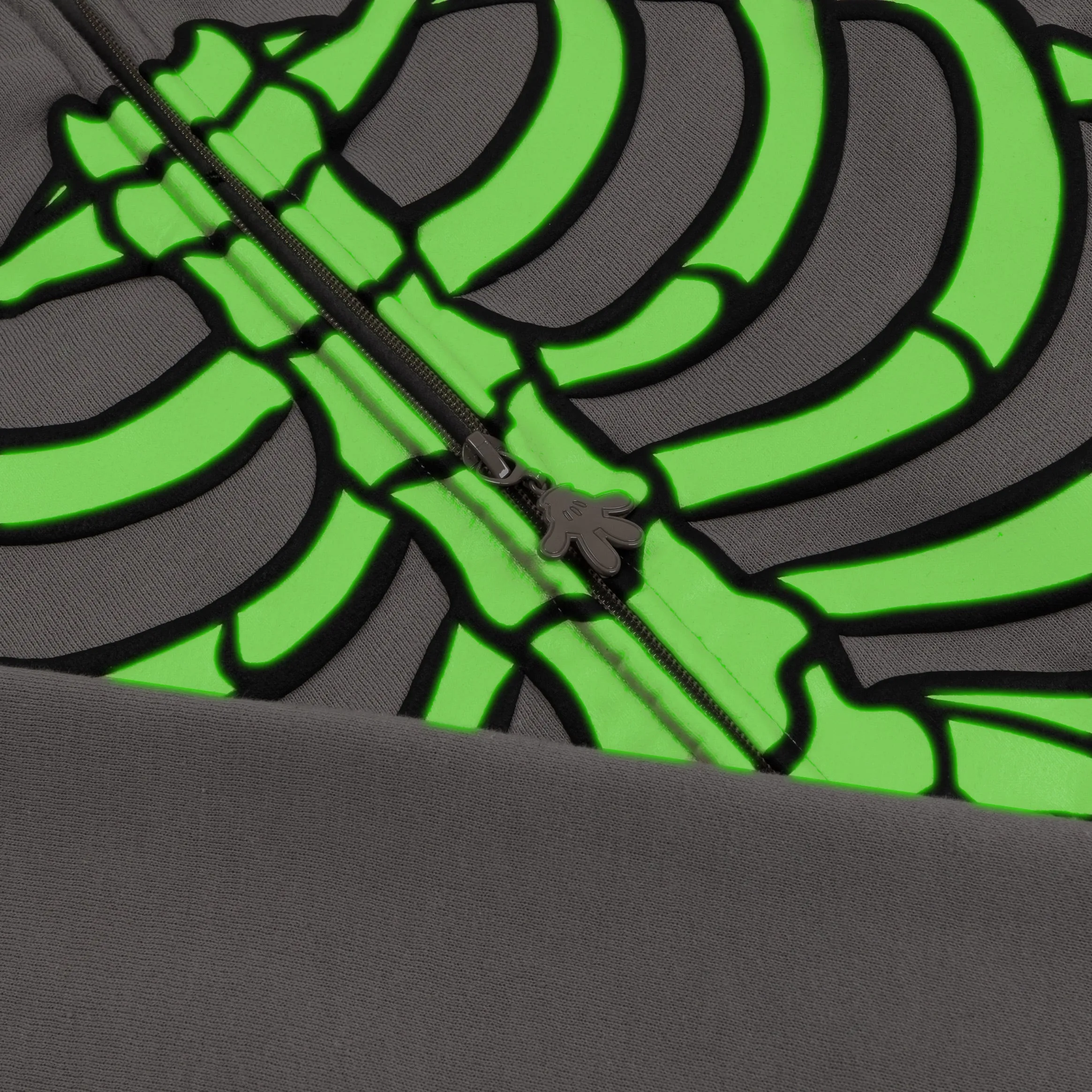 Disney Mickey and Friends By Shoe Palace Skeleton Zip Up Mens Hoodie (Grey/Black) product ethical sourcing