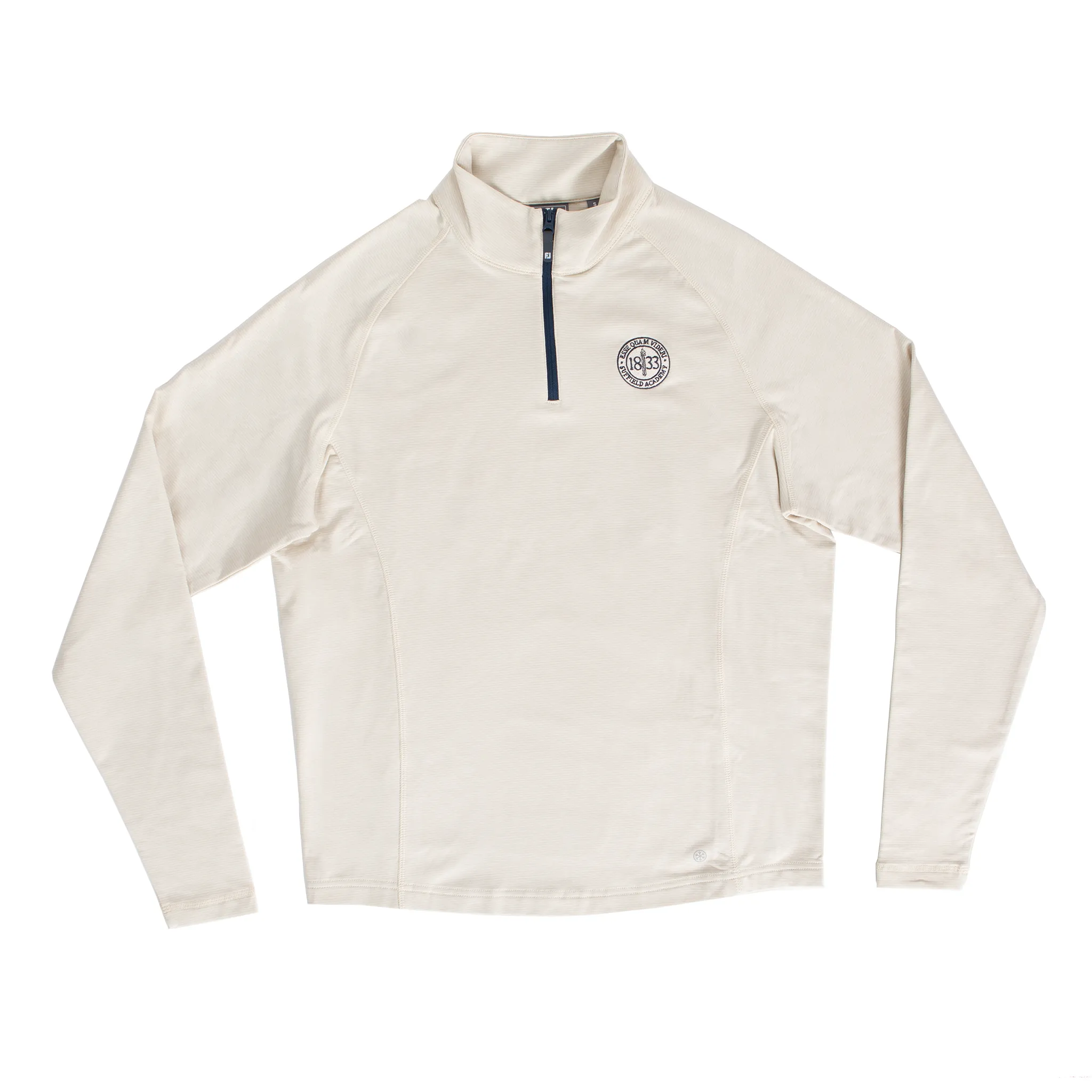 Minimal Fit Checkered FJ Thermo Stone Brushed Quarter Zip