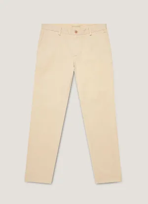 Stretch waistband Men's Slim Fit Chino in Light Stone