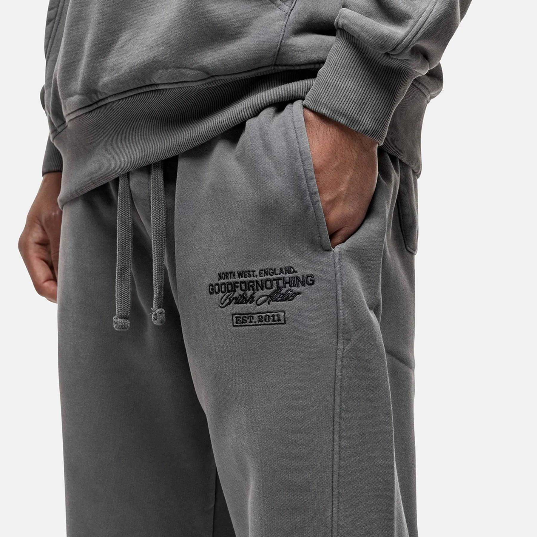 Atelier Washed Grey Sweatpants Quick Release Buckle