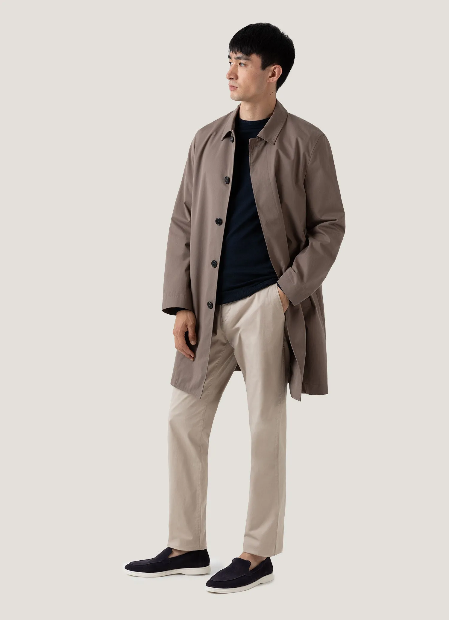 HandLinked Seams Outdoor Comforted Men's Extra-Fine Merino Crew Neck in Light Navy