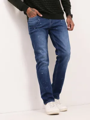 Simple clothing Casual Movement Men's Blue Solid Straight Fit Jeans