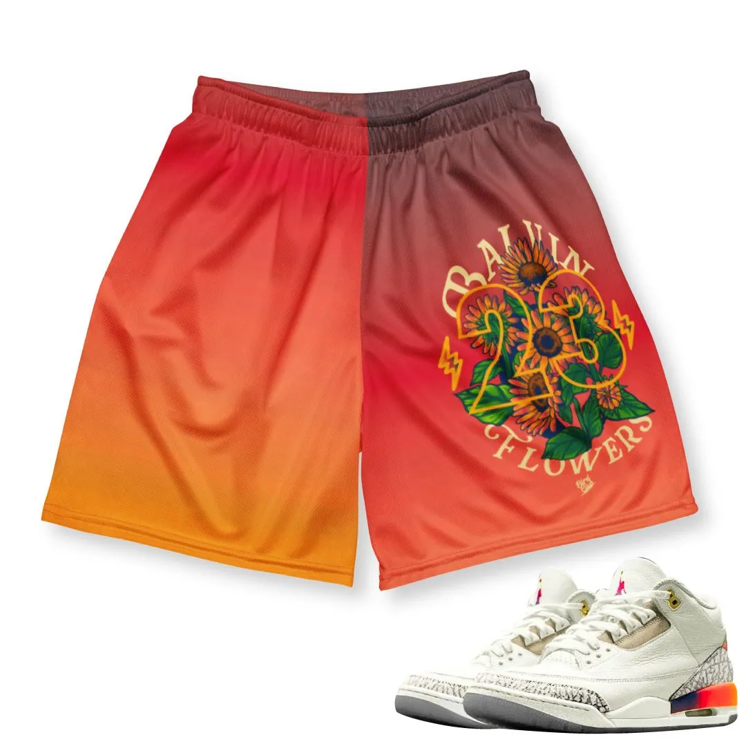 Performance Look Freedom Flex Retro 3 J. Balvin Medellin Sunsets Mesh Shorts