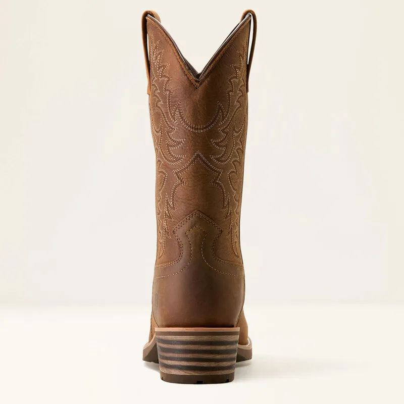 All Weather Urban Commute Ariat Men's Hybrid Roughstock Square Toe Waterproof Cowboy Boot in Status Brown
