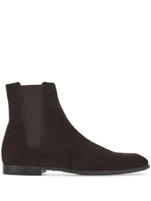 Evening Shade Ferragamo Chelsea Leather Boots