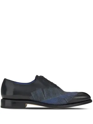Ferragamo Embroidered Oxford-Shoes Ankle Support