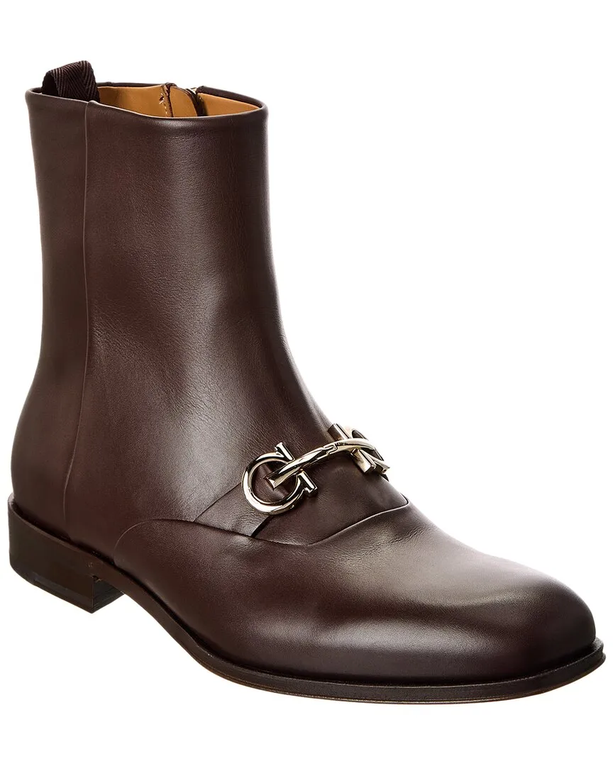 Ferragamo Geremia Leather Boot Cool Pace Everyday Basics