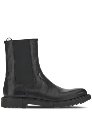 Ferragamo Leather Chelsea Boots Base Shade Quick Return