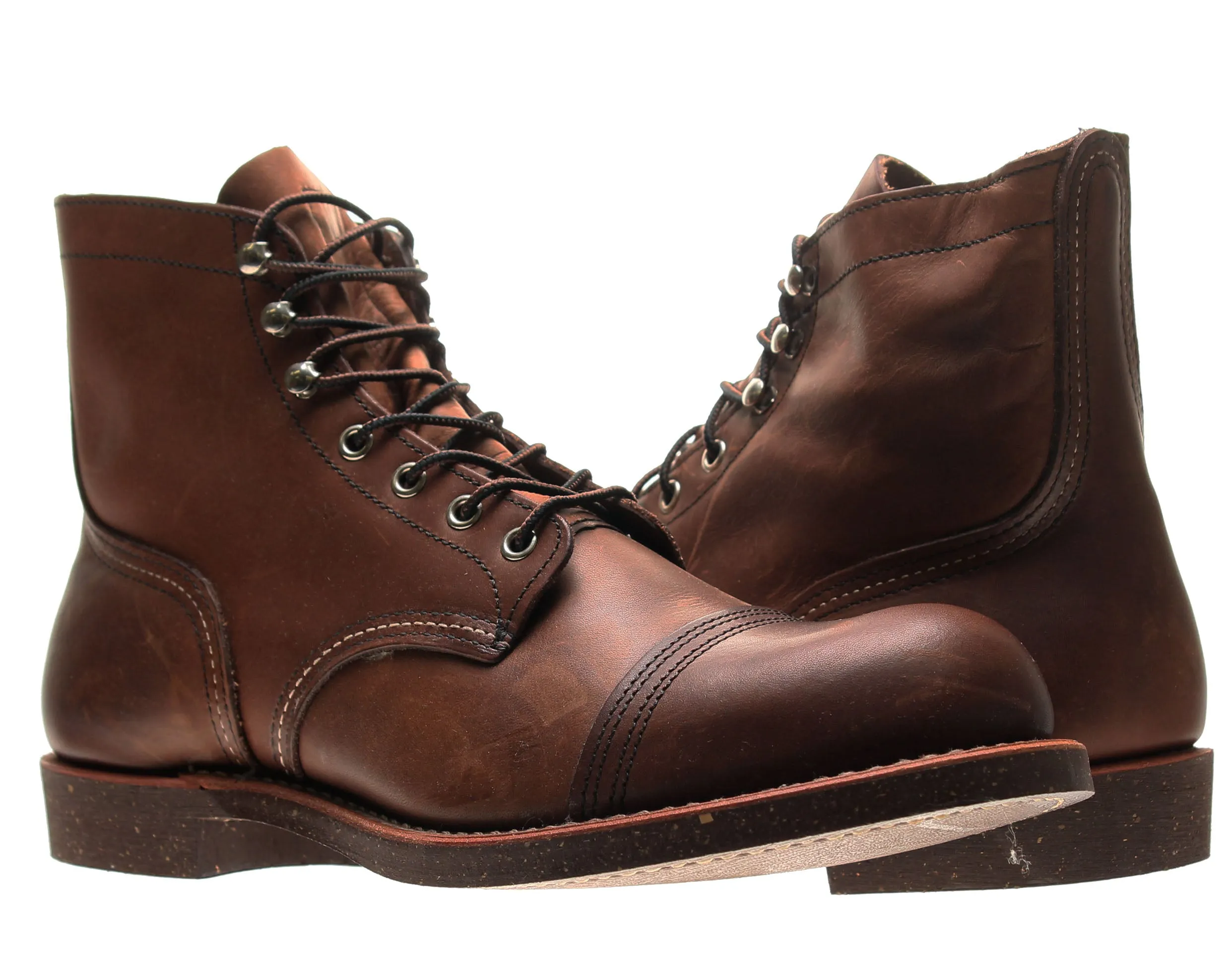 Red Wing Heritage 8111 Iron Ranger 6-Inch Cap Toe Amber Men's Boots 08111 Prestige Shade
